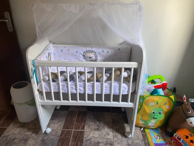 Mini berço com colchão e kit berço completo