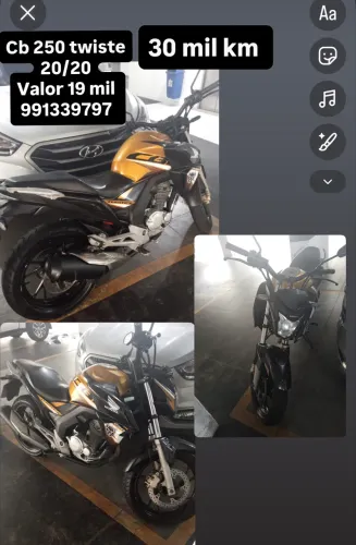 Cb 250 twiste 2020 30 mil km 