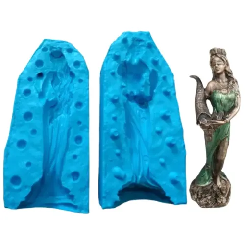 Molde De Silicone Para Fazer Estátua Deusa da Fortuna 17cm Usado em bom estado