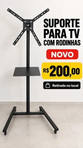Suporte TV com rodinha