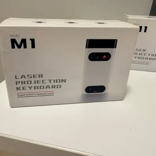 Teclado virtual a laser bluetooth M1 na caixa