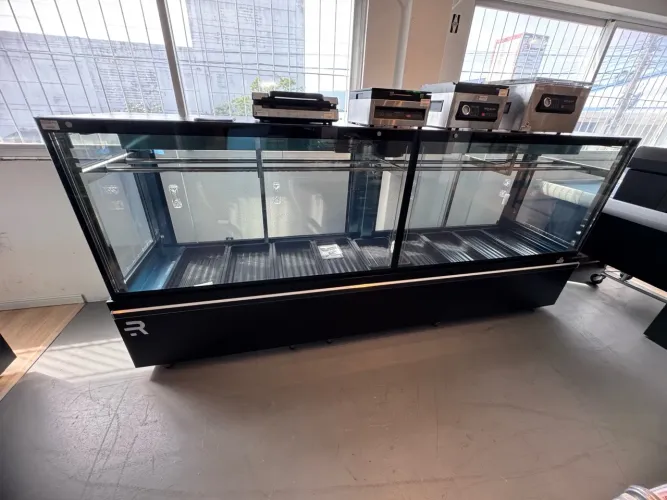 Expositor Açougue Vanguard Top com gancheira dupla inox 3.00m novo