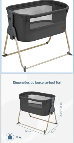 Berço acoplado na cama