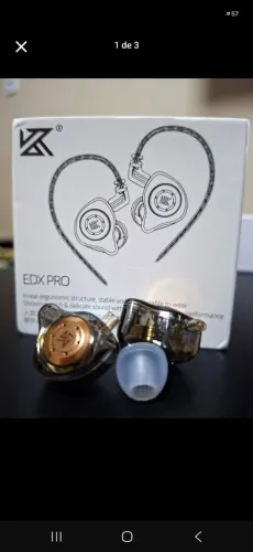 Fone profissional KZ EDX PRO edição Black (sem microfone)
