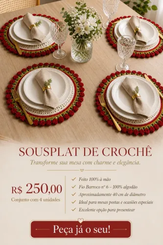 Sousplat de Crochê