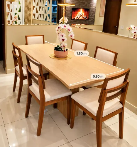 Mesa de jantar 6 lugares
