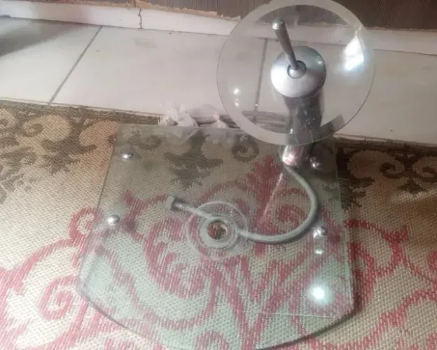 Torneira Cascata Cromada com cuba de Vidro embutida