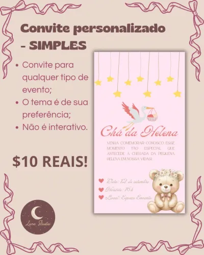 Convites e adesivos personalizado
