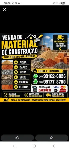 Areia e Barro para sua obra!
