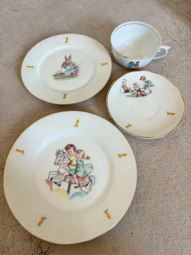 Trio Infantil + Xícara Porcelana Mauá