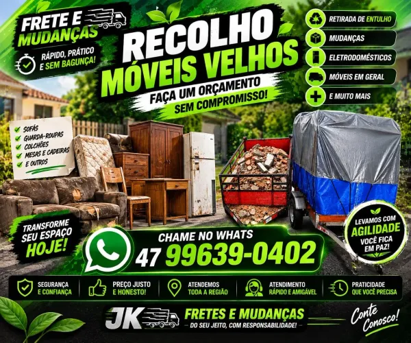Recolhemos móveis velhos