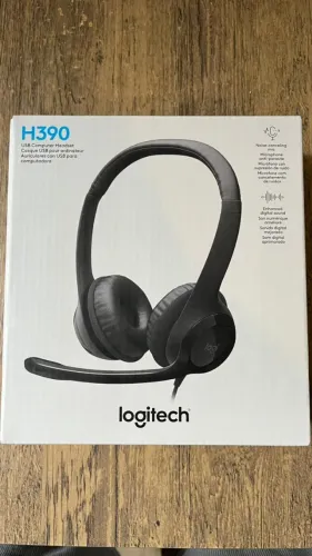 Headset Logitech H390 USB com Microfone - Novo