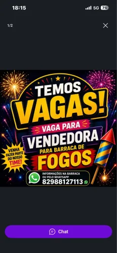 Vaga de vendedor