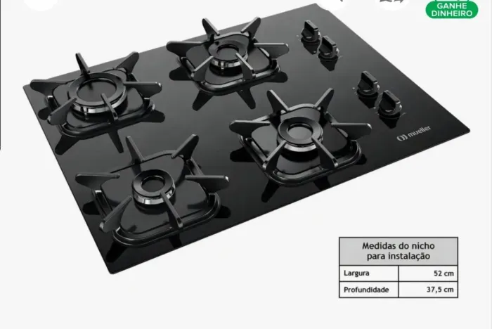 Cooktop nunca usado, na caixa!