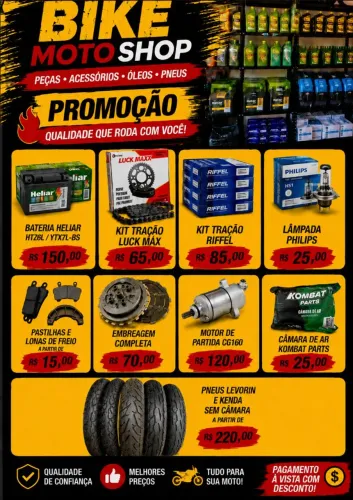 Peças para motos a preço de fabrica