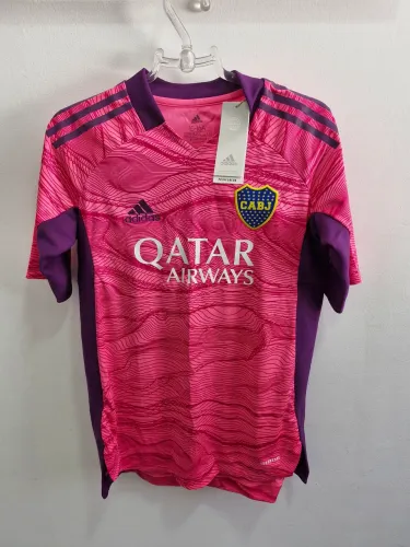 Camisa feminina Boca Juniors - rosa com detalhes roxos - original adidas - tam. 15-16A