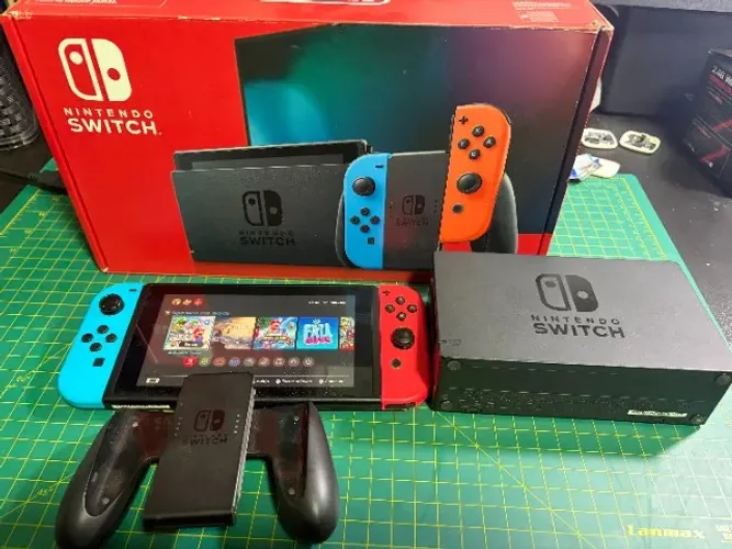 Nintendo Switch V2 Cor Vermelho E Azul Bloqueado