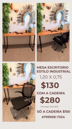 Mesa e cadeira escritório