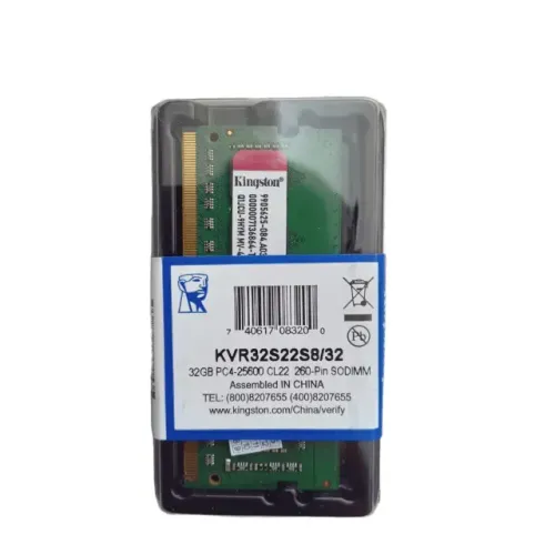 Memoria RAM 32GB DDR4 3200MHZ SODIMM Notebook KVR32S22S8/32 Kingston