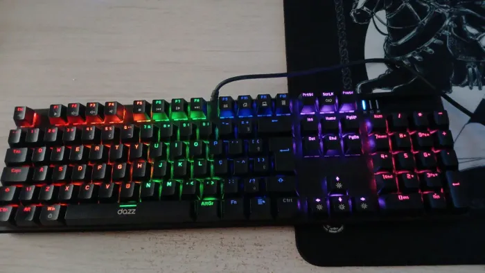 Teclado mecânico switch blue
