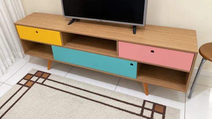 VENDO RACK RETRÔ COLORIDO PARA TV