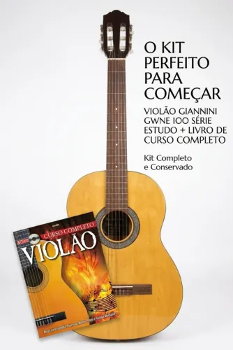 Kit Violão Giannini Série Estudo GWNE 100 + Capa Almofadada + Livro