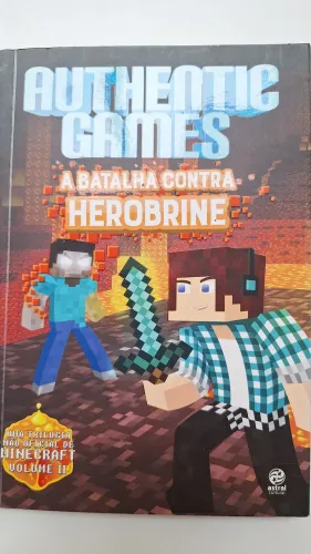 Livro Authentic games A Batalha contra Herobrine 