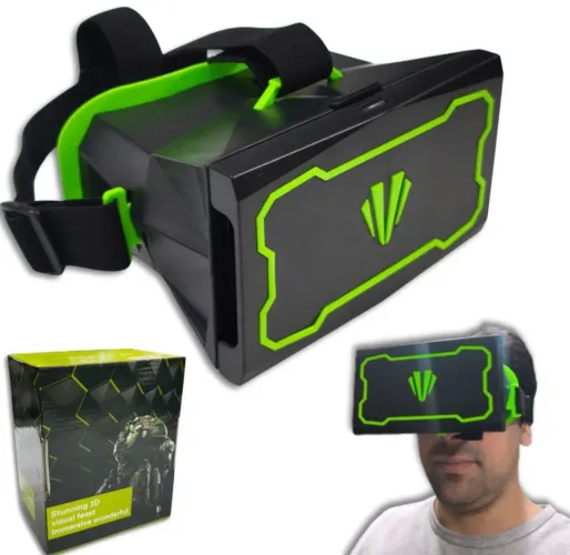 Óculos de realidade virtual (VR) 3D, em ótima conservação