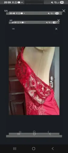 Lindo vestido vermelho bordado