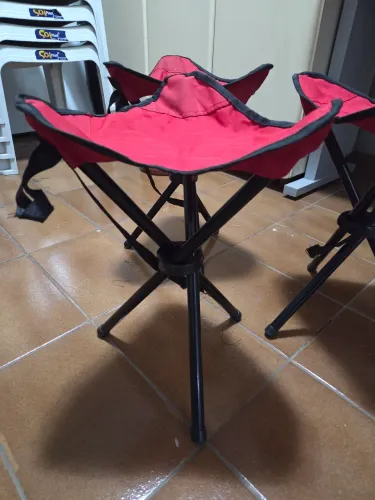 Conjunto 3 Banquetas Dobráveis em Lona