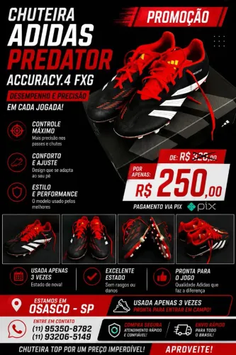 Chuteira Predator Accuracy 2.4 Campo