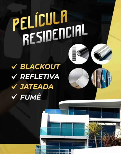 Instalação de pelicula blackout, jateada, fume