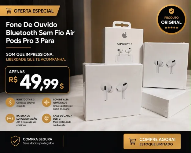 Fone De Ouvido Bluetooth Sem