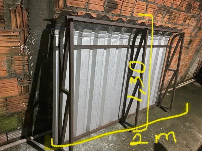 Toldo de ferro e alumínio 