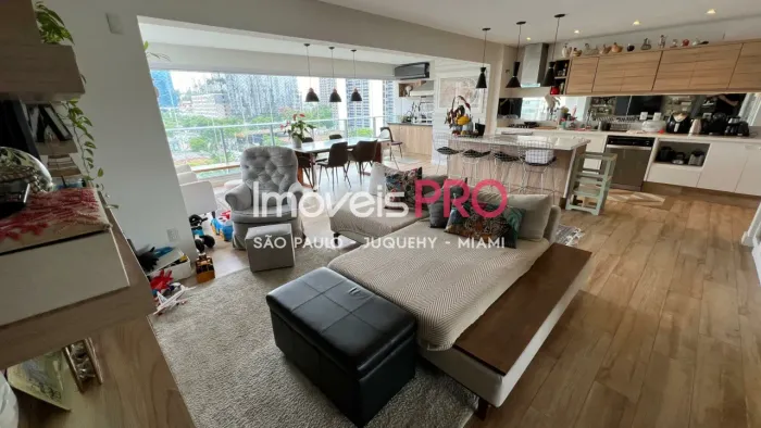 Brooklin 132 m² - 3 suítes varanda gourmet 2 vagas, mobiliado.