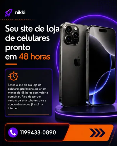 SITE de celular projetado para campanhas de marketing no Insta e FB.