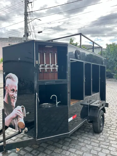Trailer Food Truck com Choperia e Churrasqueira 