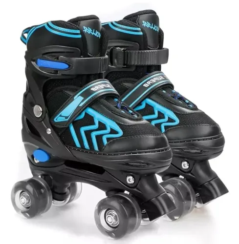 OFERTA PATINS QUAD AJUSTÁVEL  39 A 42 COM RODAS DE SILICONE E LED