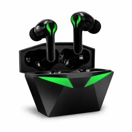 Fone Gamer Bluetooth 5.0 TWS RGB com Microfone e Baixa Latência