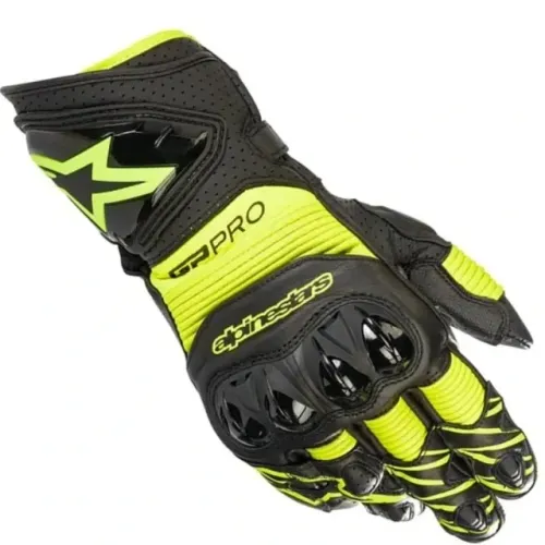 Luva Alpinestars GP Pro R3 Preto/Amarelo Fluorescente
