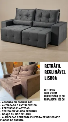 Sofás retrátil 