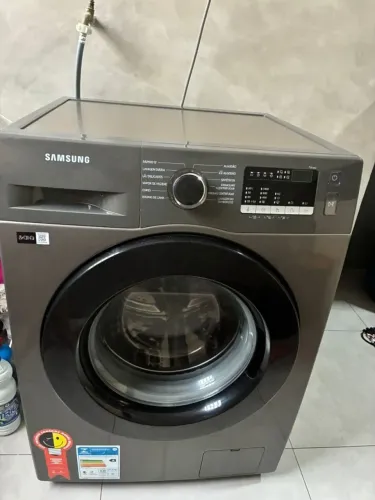 Máquina de Lavar Roupa Samsung Inverter WW11T Inox 11kg 127V