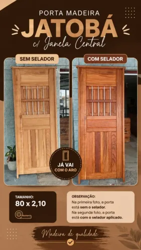 PORTA MADEIRA JATOBÁ SOB ENCOMENDA 