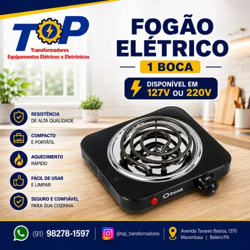 Fogão elétrico de 1 boca