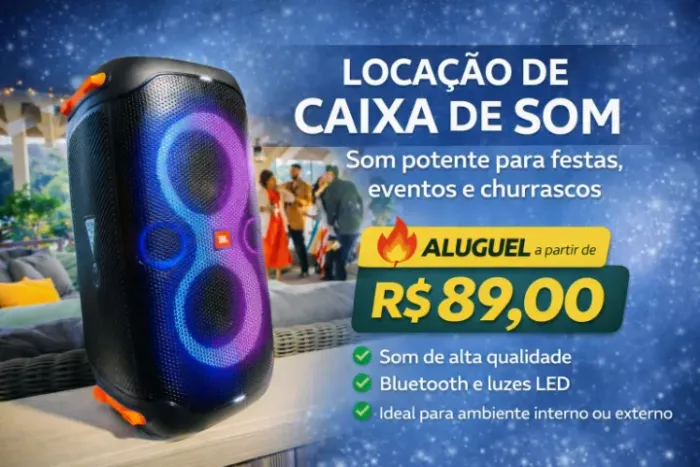 Aluguel de Caixa de Som Potente - Ideal para Festas e Eventos