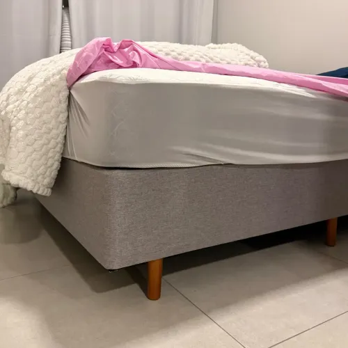 Base Box Mannes + Colchão Casal Molas