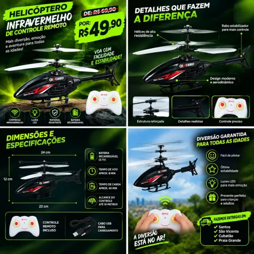 HELICÓPTERO DE CONTROLE REMOTO
