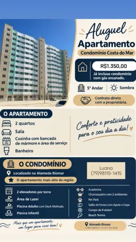 Alugo Apt novo - Barra dos Coqueiros