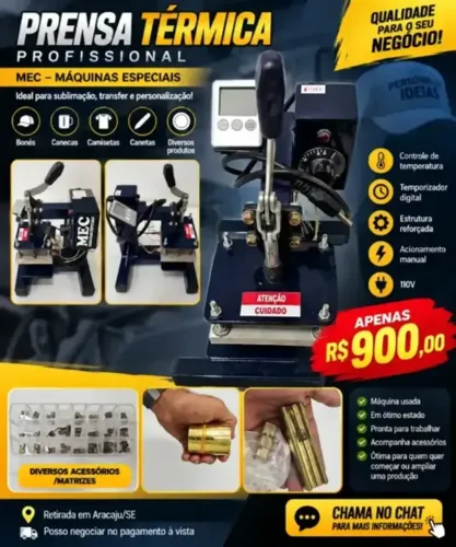 PRENSA TÉRMICA PROFISSIONAL