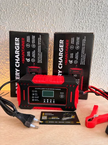 Carregador de bateria portátil carro 12V 6A